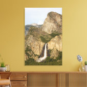 CA, Yosemite NP, Bruids sluier waterval Canvas Afdruk (Insitu (Woonkamer))