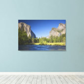 CA, Yosemite NP, Vallei uitzicht met El Capitan, Canvas Afdruk (Insitu (Houten vloer))