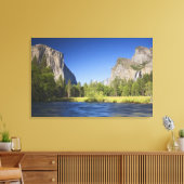 CA, Yosemite NP, Vallei uitzicht met El Capitan, Canvas Afdruk (Insitu (Woonkamer))