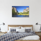 CA, Yosemite NP, Vallei uitzicht met El Capitan, Canvas Afdruk (Insitu (Slaapkamer))
