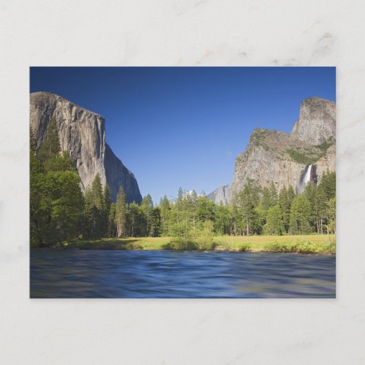 CA, Yosemite NP, Valley uitzicht met El Capitan, Briefkaart (Voorkant)