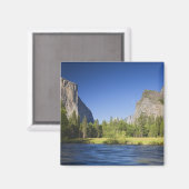CA, Yosemite NP, Valley uitzicht met El Capitan, Magneet (Voorkant / Achterkant)