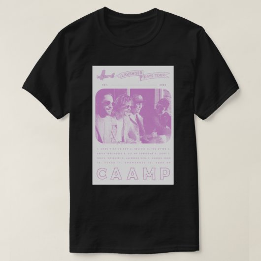 Caamp Music Lavender Days Poster Sticker T-shirt (Design voorkant)