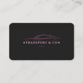Cab Transport Taxi Driver Auto Chauffeur Zwart Roz Visitekaartje (Voorkant)