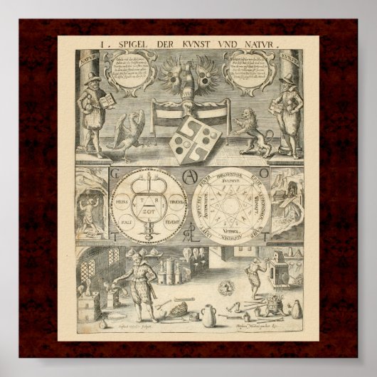 Cabala & Alchymia: 1663 Alchemical Illustration Poster (Voorkant)