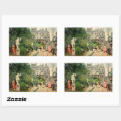 Cabalgando avestruces en A Regaleira (Portugal) Rechthoekige Sticker (Vel)