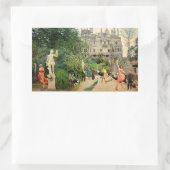 Cabalgando avestruces en A Regaleira (Portugal) Rechthoekige Sticker (Tas)