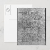 Cabalistisch amulet briefkaart (Voorkant / Achterkant)