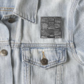Cabalistisch amulet vierkante button 5,1 cm (In situ)