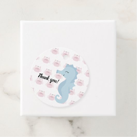 Caballito de mar bedankjes labels (In situ)