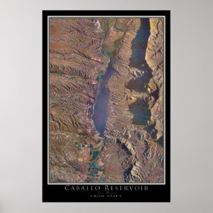 Caballo Lake New Mexico van de ruimtesatellietkuns Poster