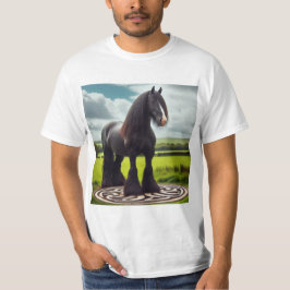 Caballo sobre el nudo celta t-shirt