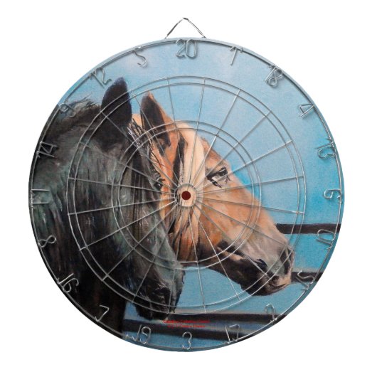 Caballos/Cabalos/Horses Dartbord (Voorkant)