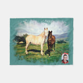 Caballos/Cabalos/Horses Fleece Deken (Voorkant (Horizontaal))