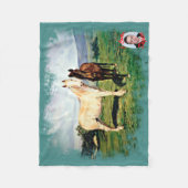 Caballos/Cabalos/Horses Fleece Deken (Voorkant)