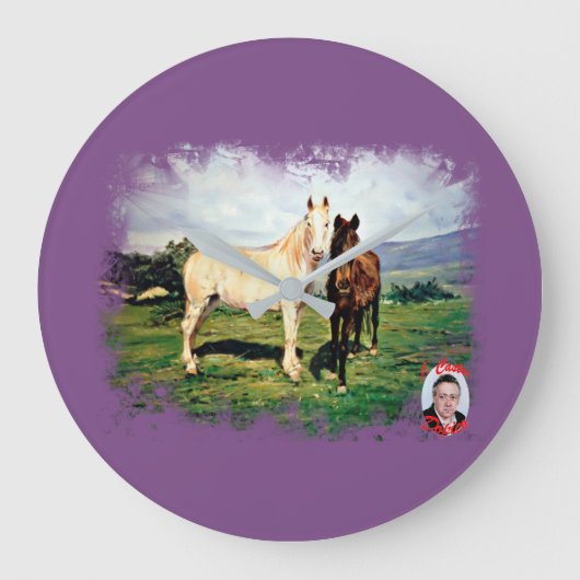 Caballos/Cabalos/Horses Grote Klok (Voorkant)