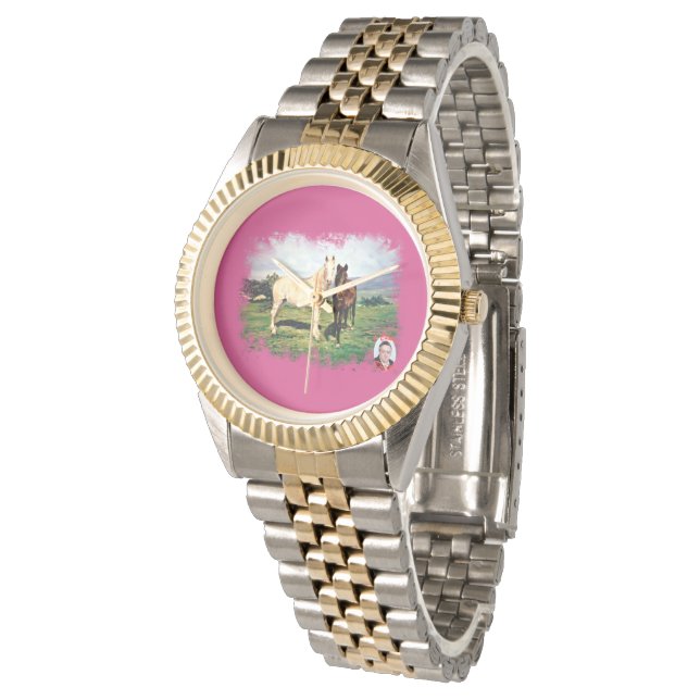 Caballos/Cabalos/Horses Horloge (Gekanteld)