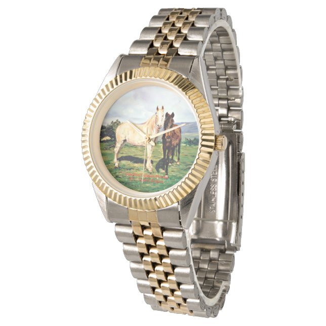 Caballos/Cabalos/Horses Horloge (Gekanteld)