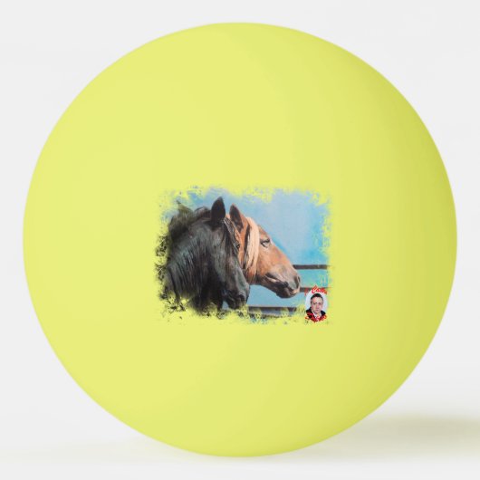 Caballos/Cabalos/Horses Pingpongbal (Voorkant)