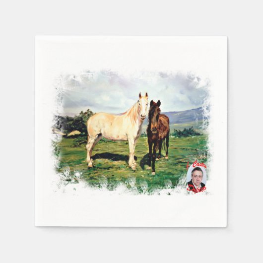 Caballos/Cabalos/Horses Servetten (Voorkant)