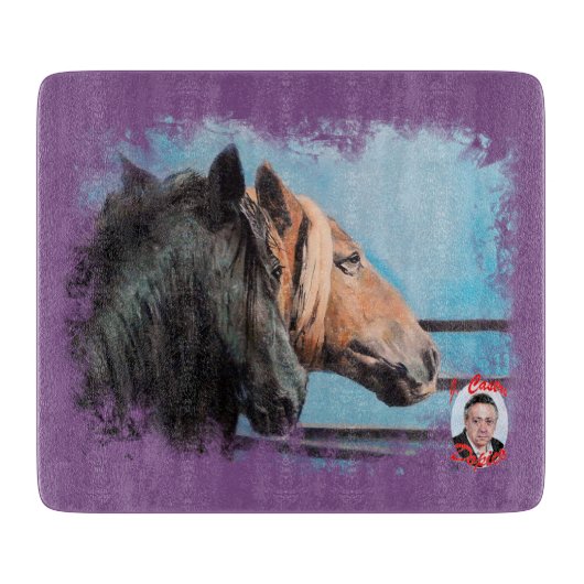 Caballos/Cabalos/Horses Snijplank (Voorkant)