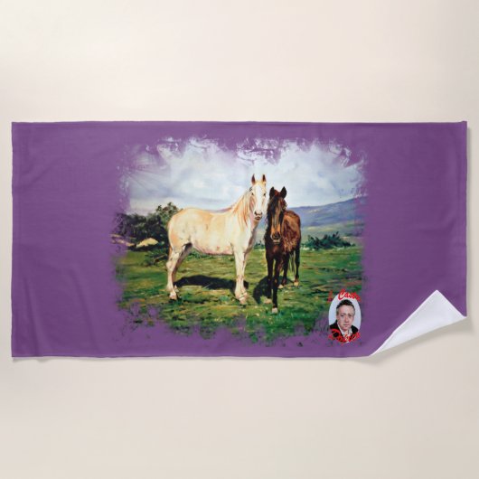 Caballos/Cabalos/Horses Strandlaken (Voorkant)