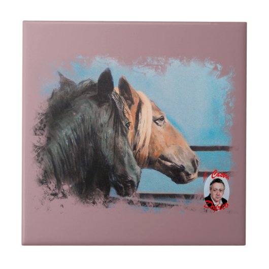 Caballos/Cabalos/Horses Tegeltje (Voorkant)