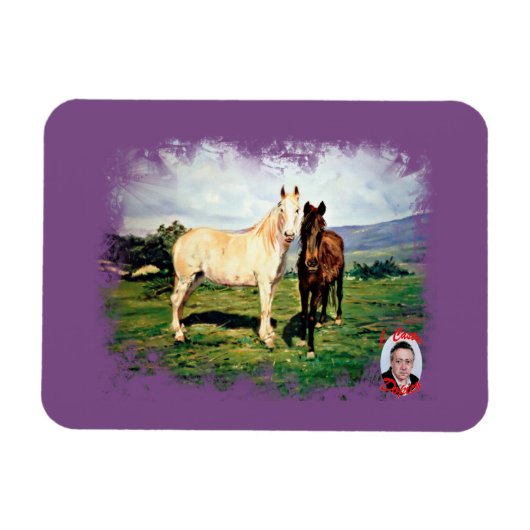 Caballos/Cabalos/Paarden Magneet (Horizontaal)