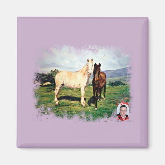 Caballos/Cabalos/Paarden Magneet (Voorkant)