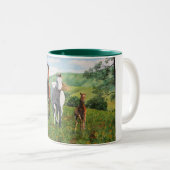 caballos tweekleurige koffiemok (Voorkant rechts)