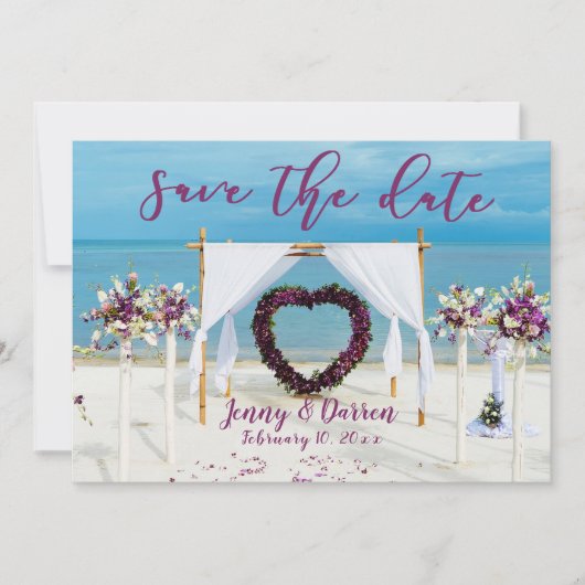 Cabana Beach Destination Wedding - Save The Date (Voorkant)