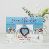 Cabana Beach Destination Wedding - Save The Date (Staand voorkant)