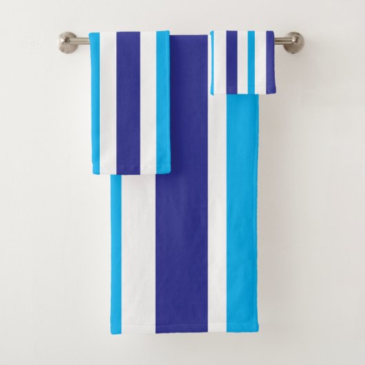 Cabana Blauw Wit Strepen Bad Handdoek (Insitu)