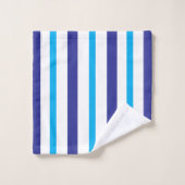 Cabana Blauw Wit Strepen Bad Handdoek (Wasdoekje)