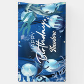 Cabana Blue Anchor Verjaardagsbanner Spandoek (Verticaal)