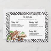 Cabana Boy 40th Birthday Party Weekend Kaart (Achterkant)