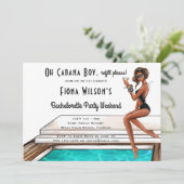 Cabana Boy Bachelorette Party Weekend Uitnodiging (Staand voorkant)