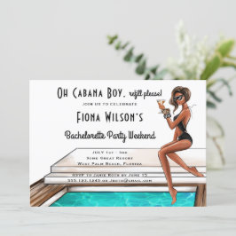 Cabana Boy Bachelorette Party Weekend Uitnodiging