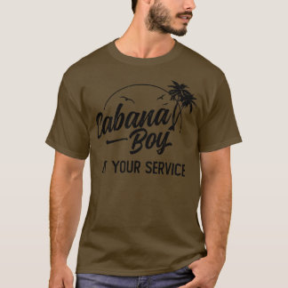 Cabana Boy bij Uw Dienst Island Vacation T-shirt