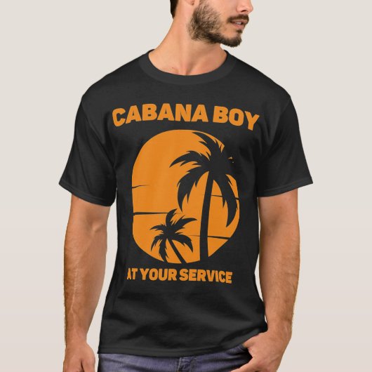 Cabana Boy bij uw dienst T-shirt (Voorkant)