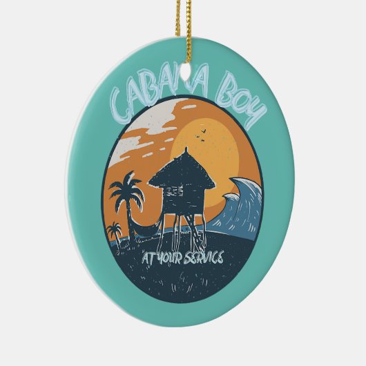 CABANA BOY BIJ UW POOL VAN DE DIENST KERAMISCH ORNAMENT (Rechts)