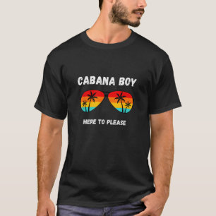 Cabana Boy Mannen Pool Party Kokosnoot Zomer T-shirt