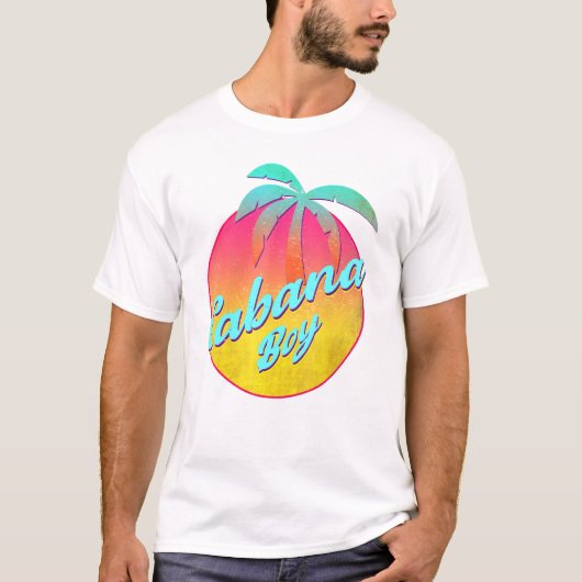 Cabana Boy Pool Guy Palm 1 T-shirt (Voorkant)