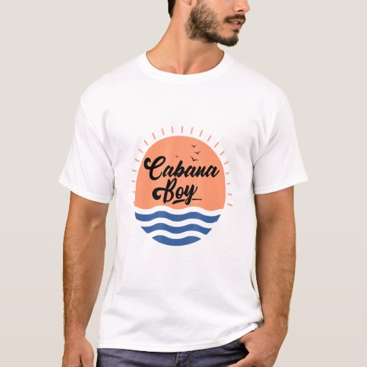 Cabana Boy Pool Party Bartender T-shirt (Voorkant)