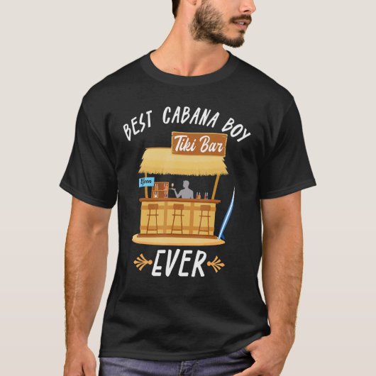 Cabana Boy Tiki Bar Beach Limbo Surfing Bartender T-shirt (Voorkant)