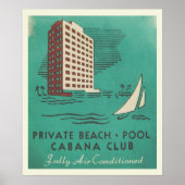  Cabana Club Miami Travel Poster (Voorkant)