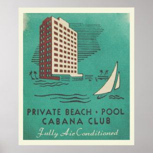  Cabana Club Miami Travel Poster