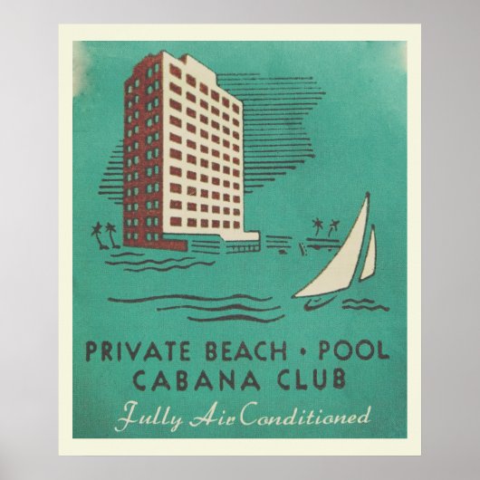  Cabana Club Miami Travel Poster (Voorkant)