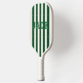 Cabana Groen Streep Monogram Preppy Pickleball Pad Paddle (Links)