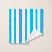 Cabana Hemelblauw Witte Strepen Bad Handdoek (Wasdoekje)